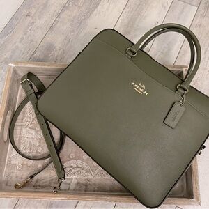 COACH Laptop Bag, Olive Green